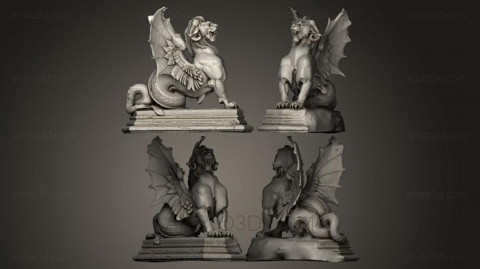 Figurines of griffins and dragons (STKG_0005) 3D model for CNC machine